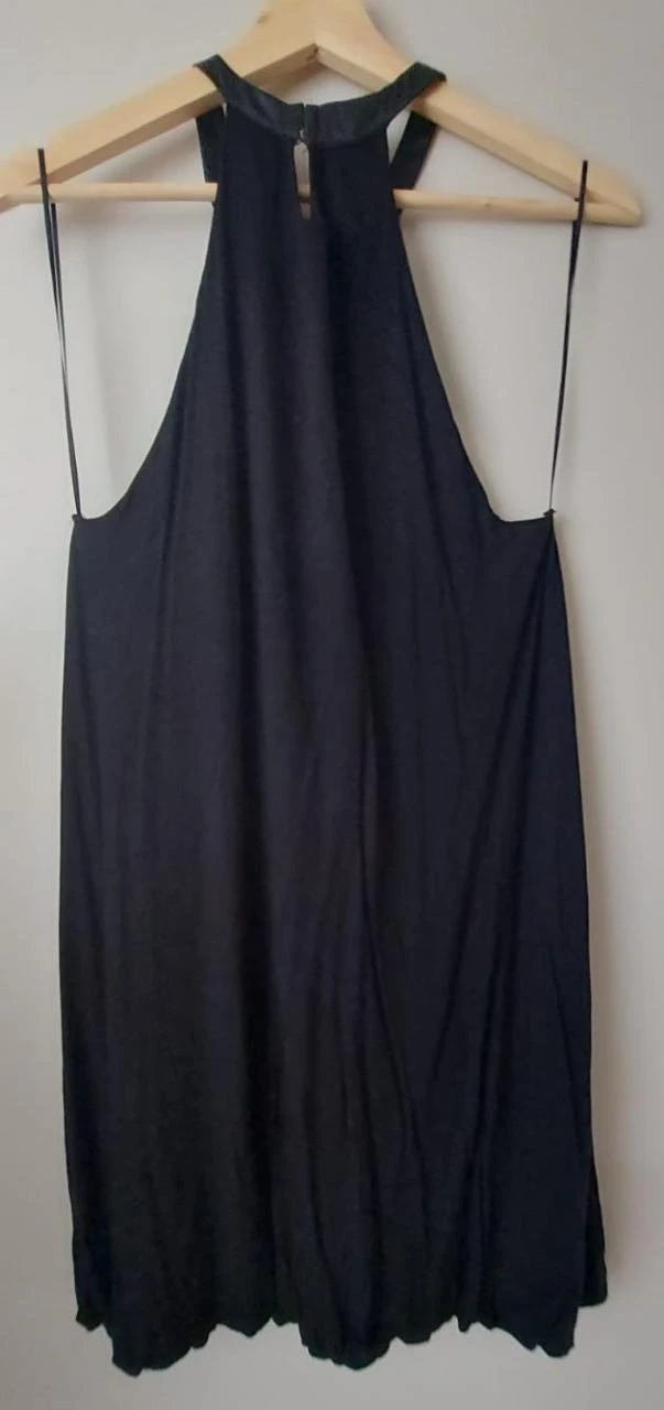 Black Halter Top with Sequins - Size L – photo 3